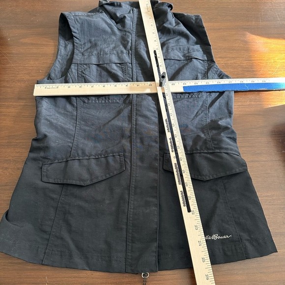 Eddie Bauer Womens Adventurer Vest Black Full Zip Pockets Hiking XS New main image 7